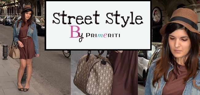 Street Style by Primeriti: torera denim, vestido y borsalino