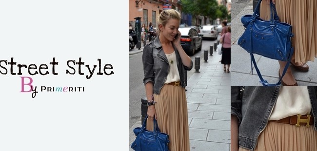 Estrenamos sección de Street Style: Falda nude