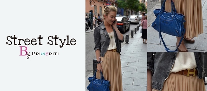 Estrenamos sección de Street Style: Falda nude