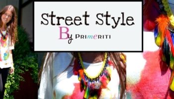 Street Style by Primeriti: Camiseta y plumas de colores