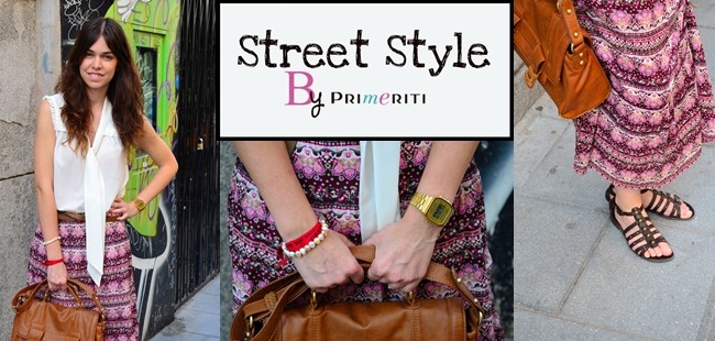 Street Style by Primeriti: Maxifalda estampada