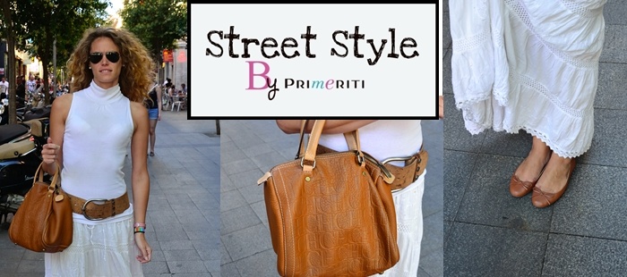 Street Style by Primeriti: Falda ibicenca y complementos camel