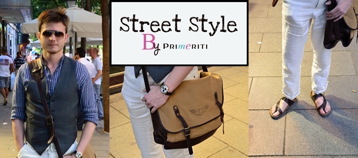 Street Style by Primeriti: Pantalones de lino y bandolera de RRL