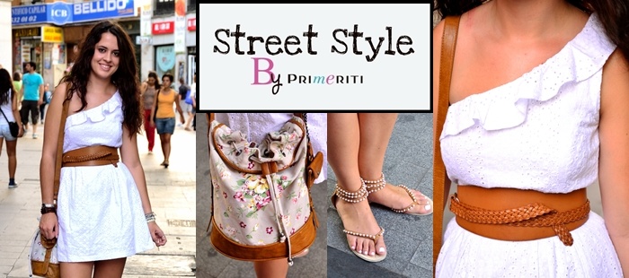 Street Style by Primeriti: Vestido blanco asimétrico