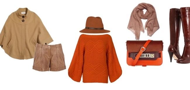 Tu estilista: Capa camel + shorts de cuero