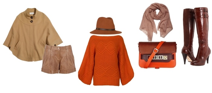 Tu estilista: Capa camel + shorts de cuero