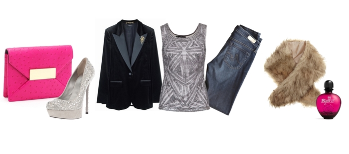 Look de fiesta: Chaqueta de esmoquin y pantalones pitillo