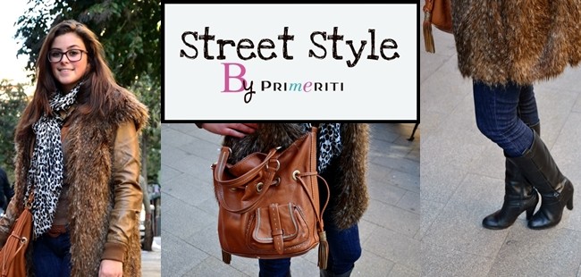 Street Style by Primeriti: Chaleco de pelo + bolso saco