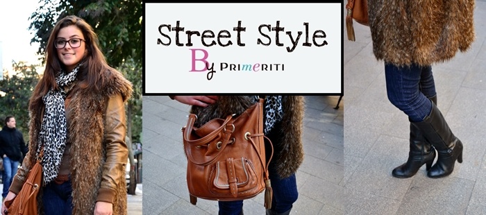 Street Style by Primeriti: Chaleco de pelo + bolso saco