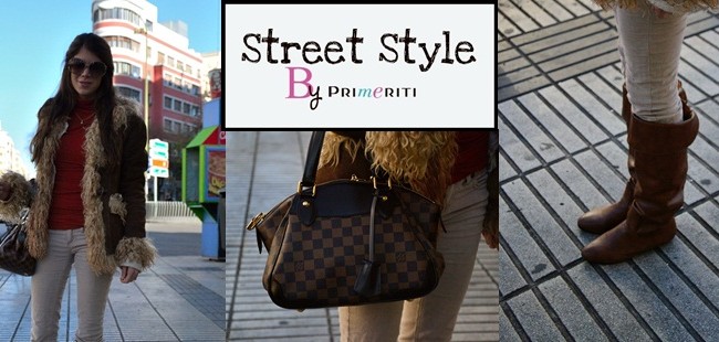 Street Style by Primeriti: Abrigo de pelo y botas mosqueteras