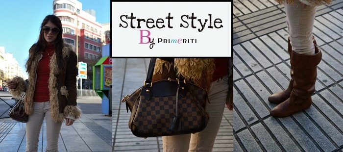 Street Style by Primeriti: Abrigo de pelo y botas mosqueteras