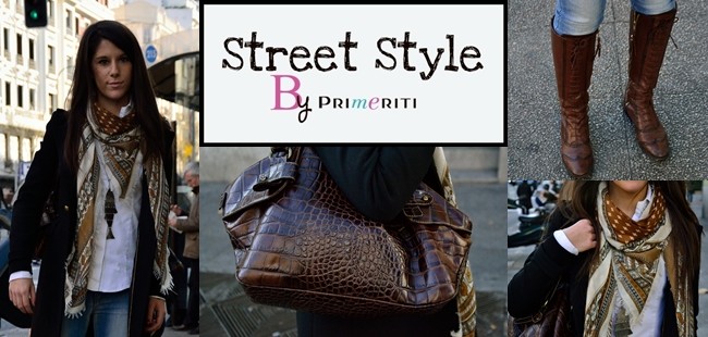 Street Style by Primeriti: Botas Oxford + bolso con estampado de reptil