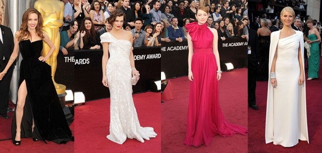 Las mejor vestidas de los Oscars 2012