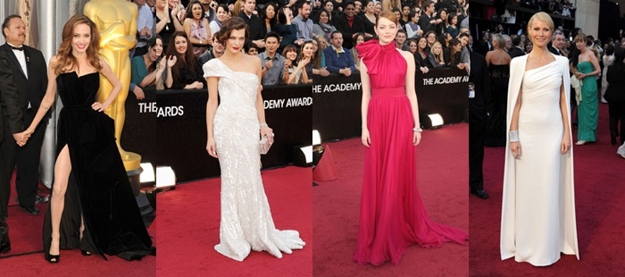 Las mejor vestidas de los Oscars 2012