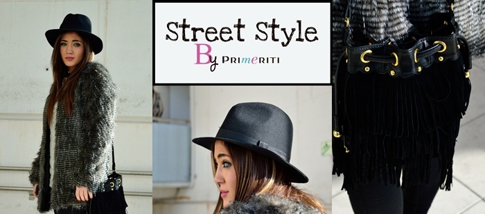 Street Style by Primeriti: Abrigo yeti + bandolera de flecos
