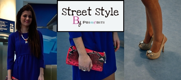 Street Style by Primeriti: Vestido azul klein + estampado reptil