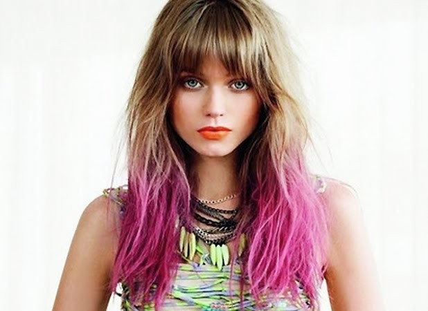 Tendencias peinados 2012 - Mechas rosas