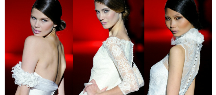 Hannibal Laguna novias 2013: Un sofisticado jardín de plumas