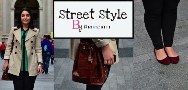 Street Style by Primeriti: Trench + bolso saco