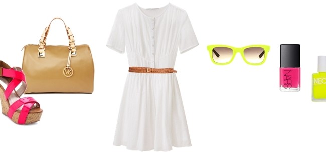 Tendencias primavera 2012: Vestido camisero y complementos flúor