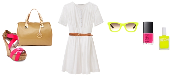 Tendencias primavera 2012: Vestido camisero y complementos flúor