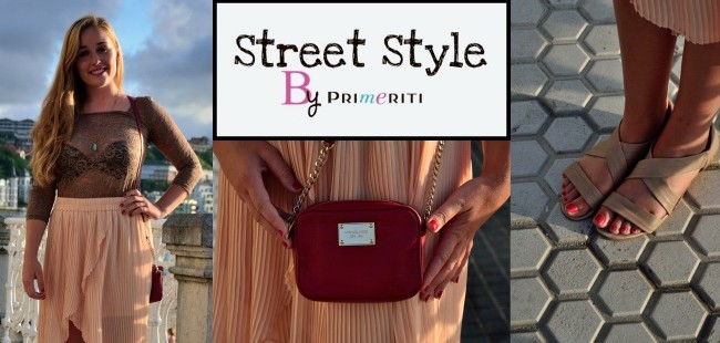 Street Style by Primeriti: Falda asimétrica y top de encaje