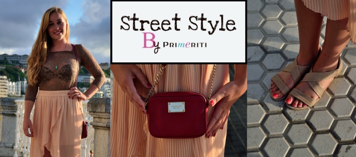 Street Style by Primeriti: Falda asimétrica y top de encaje