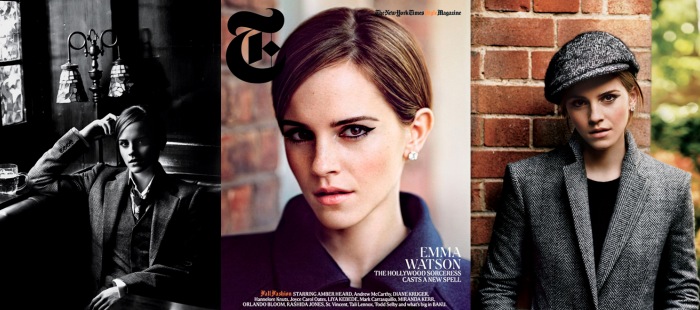 El estilo boyish de Emma Watson en la portada de T Magazine