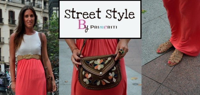Street Style by Primeriti: Maxivestido bicolor