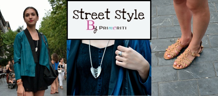 Street Style by Primeriti: Vestido de encaje + blazer