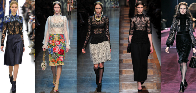 Tendencias otoño 2012: Blusas de encaje y transparencias