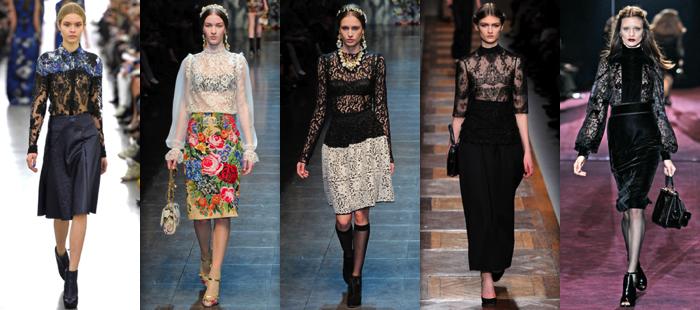 Tendencias otoño 2012: Blusas de encaje y transparencias