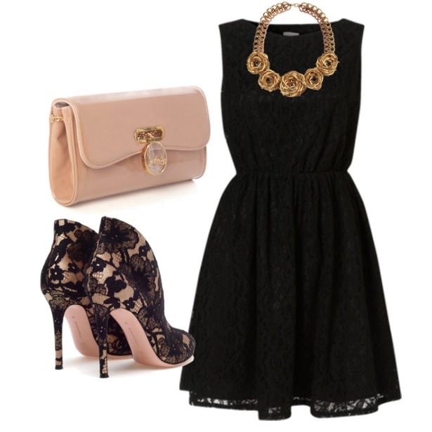 Vestido de encaje negro