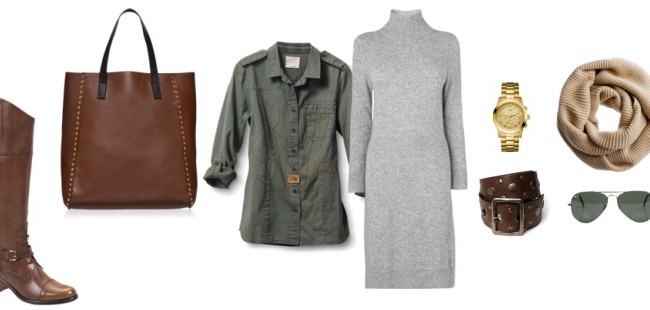 Tu estilista: Camisa militar y vestido de punto