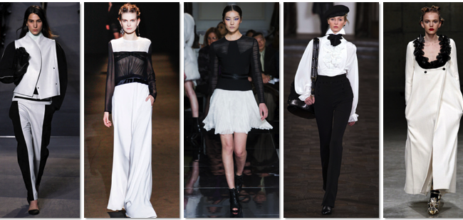 Tendencias de pasarela 2013: Invierno en blanco y negro