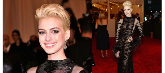 Anne Hathaway se pasa al rubio platino