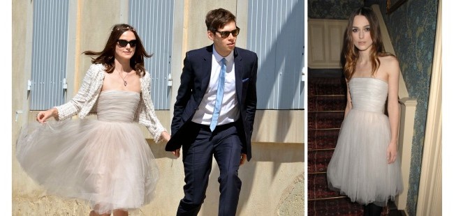 Keira Knightley se casa en secreto con un look de lo más sencillo