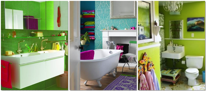 Decoideas: cuartos de baño en colores divertidos