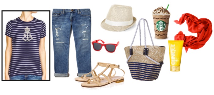 Tu estilista: camiseta navy + vaqueros boyfriend