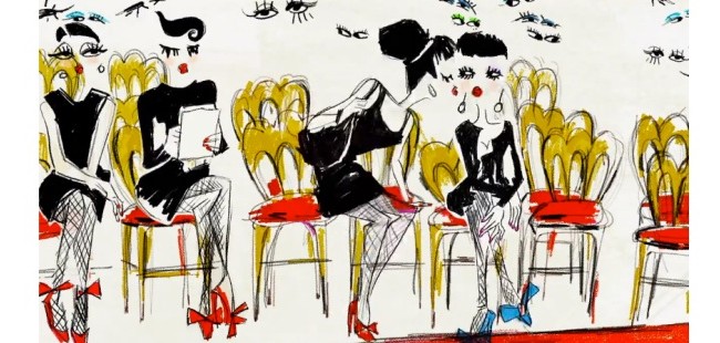 El divertido desfile en dibujos animados de Alber Elbaz para Lancôme
