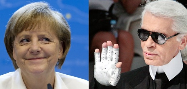 Karl Lagerfeld quiere ser el asesor de moda de Angela Merkel