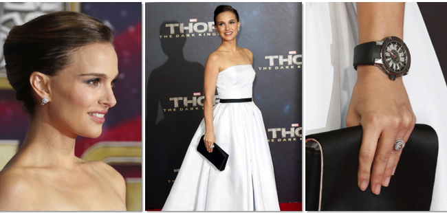 Natalie Portman se viste de blanco para el estreno de la secuela de Thor en Berlín