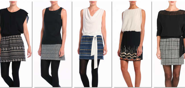 Looks de fiesta Navidad 2013: vestidos de efecto dos piezas