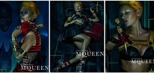 Una Kate Moss futurista en la nueva campaña de McQueen