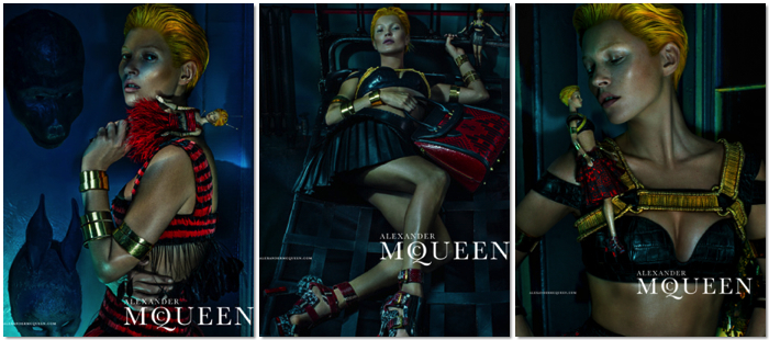 Una Kate Moss futurista en la nueva campaña de McQueen