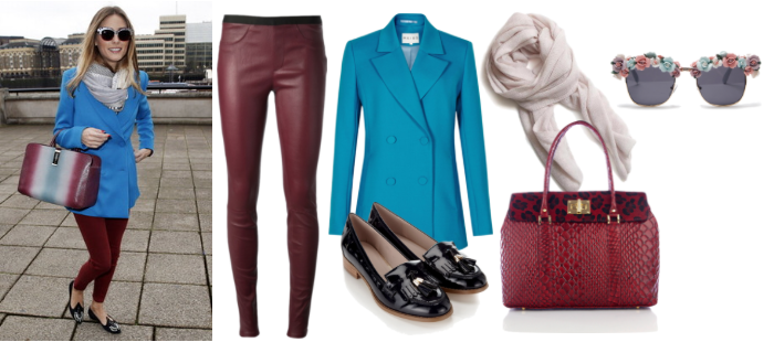 Copia el look de Olivia Palermo: levita en azul cerúleo