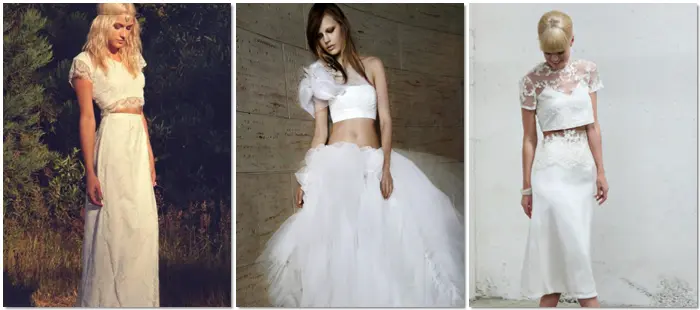 coser cuenca Soledad La tendencia cropped llega también a los vestidos de novia - Primeriti: Blog