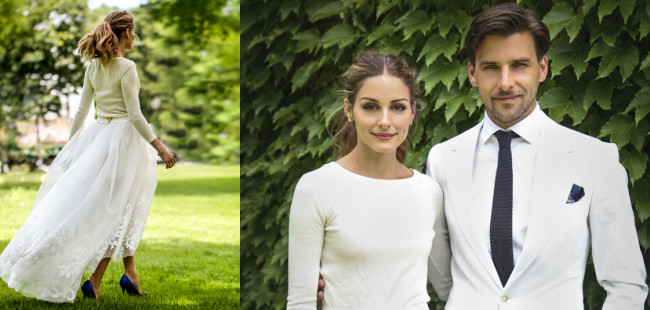 El peculiar vestido de novia de Olivia Palermo