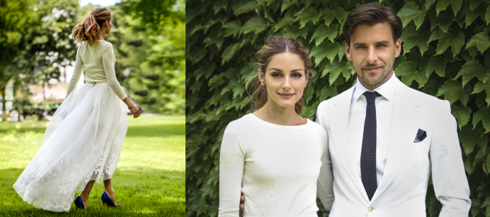 El peculiar vestido de novia de Olivia Palermo