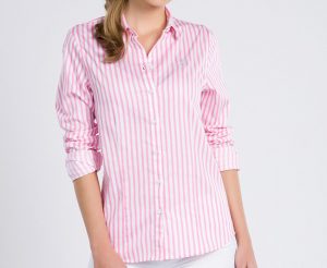 Armario de oficina con Jimmy Sanders en Primeriti. Camisa rayas rosa